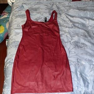 Red Leather Dress